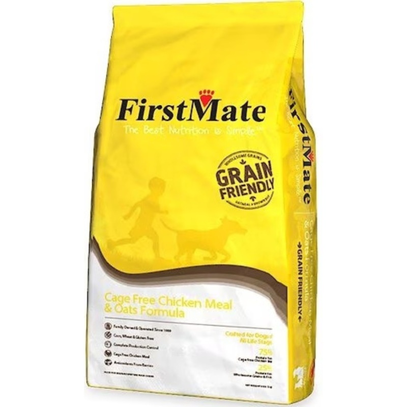 FirstMate Grain Friendly Cage Free Chicken Meal & Oats Dry Dog Food 5 lbs
