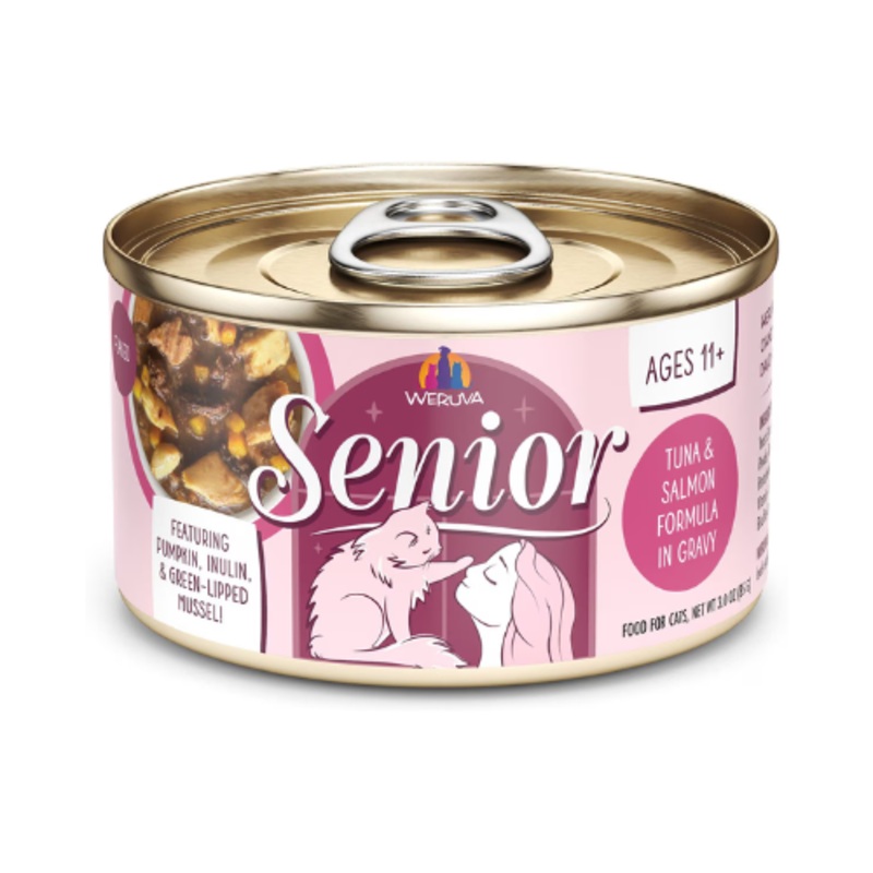 Weruva Senior Tuna & Salmon Formula in Gravy Canned Cat Food 3 oz