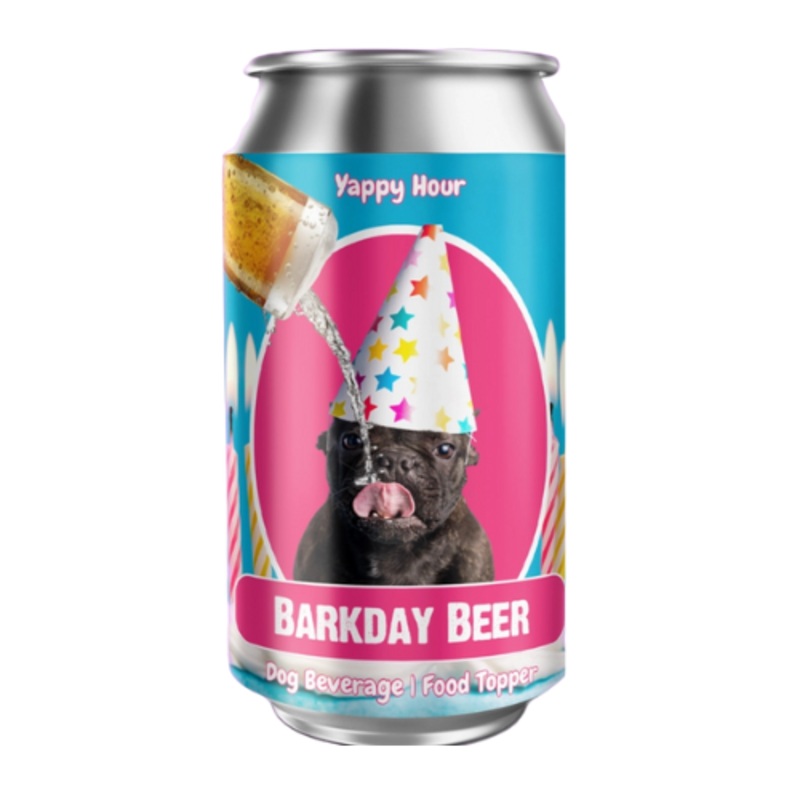 Yappy Hour Barkday Dog Beer 12 oz Watermelon