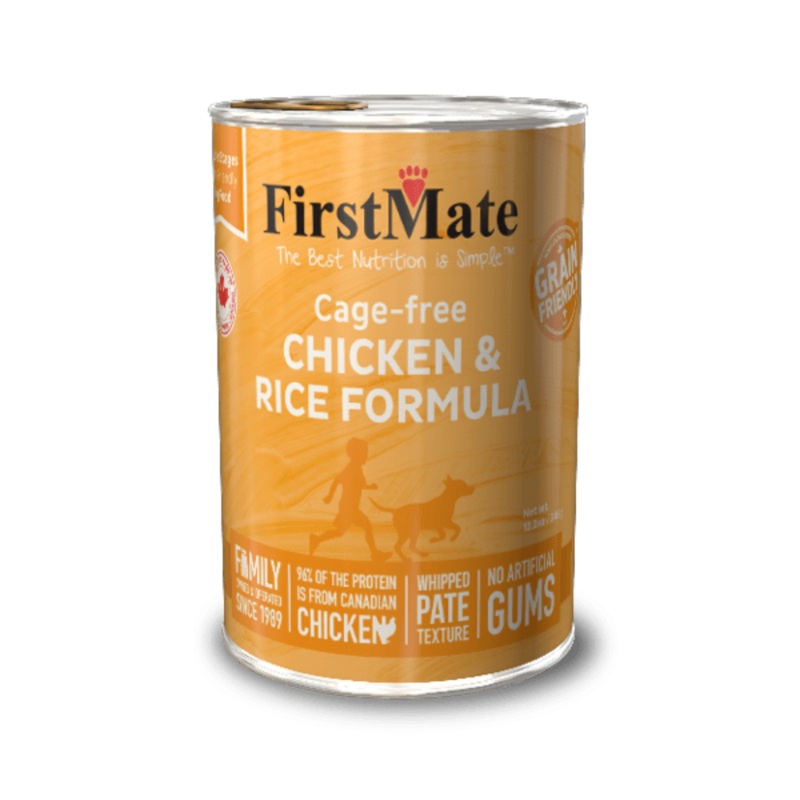 FirstMate Cage Free Chicken & Rice Formula Canned Dog Food 12.2 oz