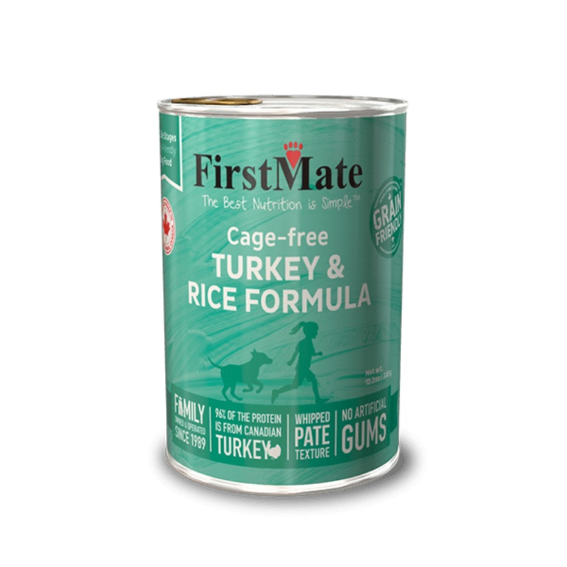 FirstMate Cage Free Turkey & Rice Formula Canned Dog Food 12.2 oz