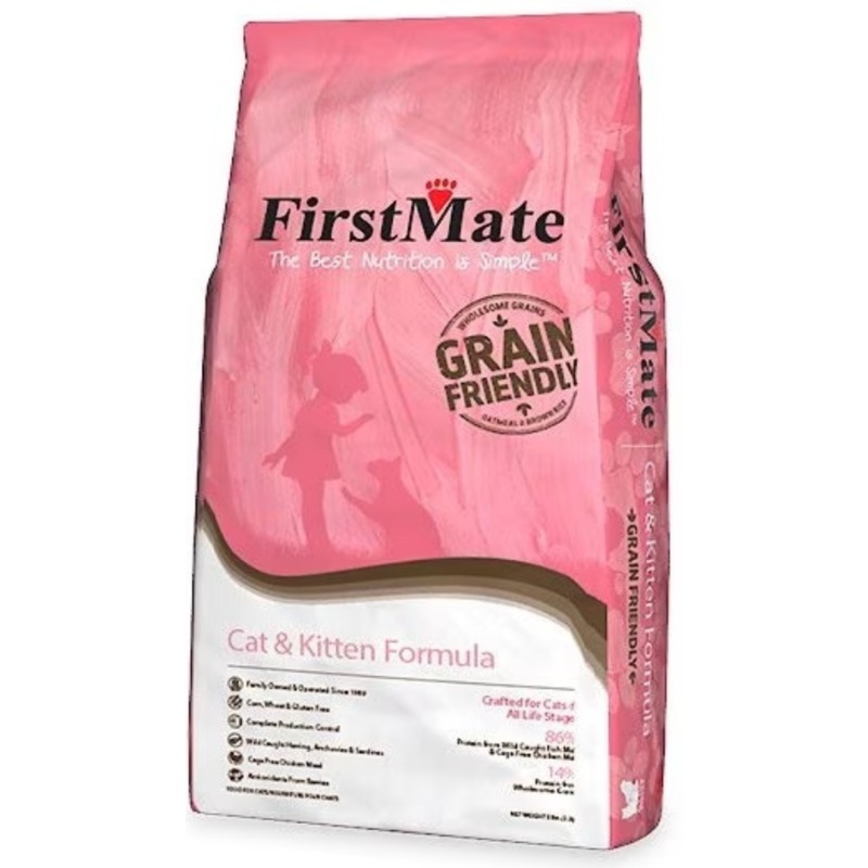 FirstMate Grain Friendly Cat & Kitten Chicken & Ocean Fish Dry Cat Food 5 lbs