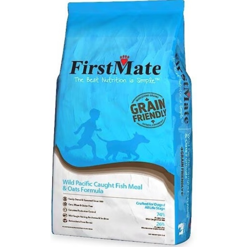 FirstMate Grain Friendly Wild Pacific Caught Fish & Oats Dry Dog Food 5 lbs