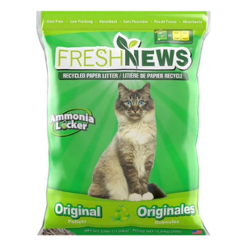 Fresh News Unscented Non-Clumping Paper Cat Litter 12 lbs