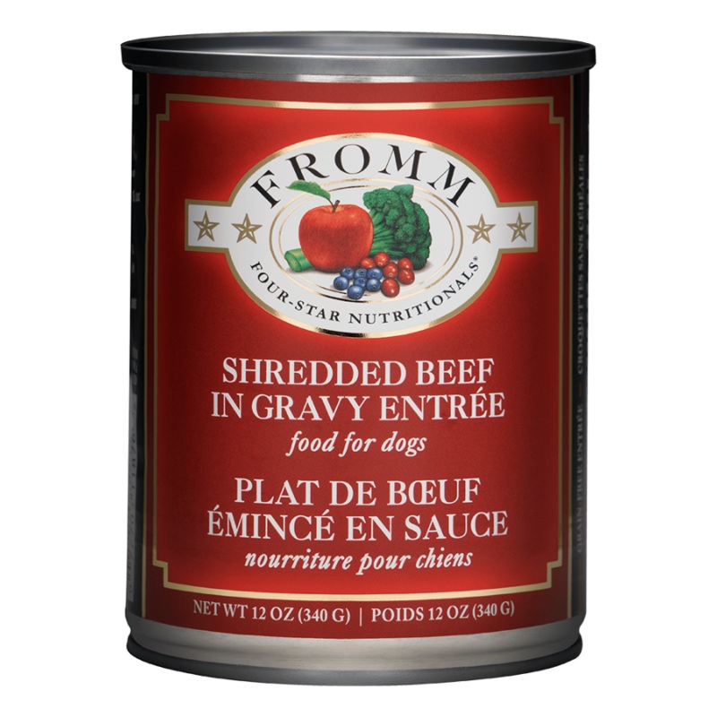 Fromm Four-Star Shredded Beef Entree Canned Dog Food 12oz