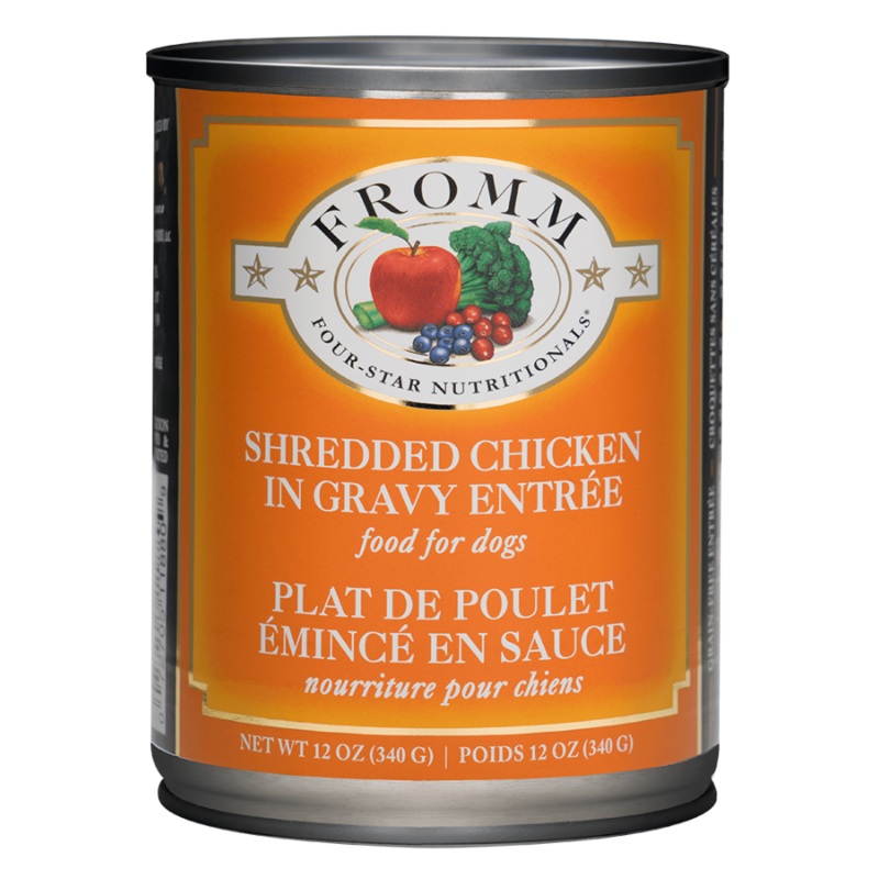 Fromm Four-Star Shredded Chicken Entree Canned Dog Food 12oz