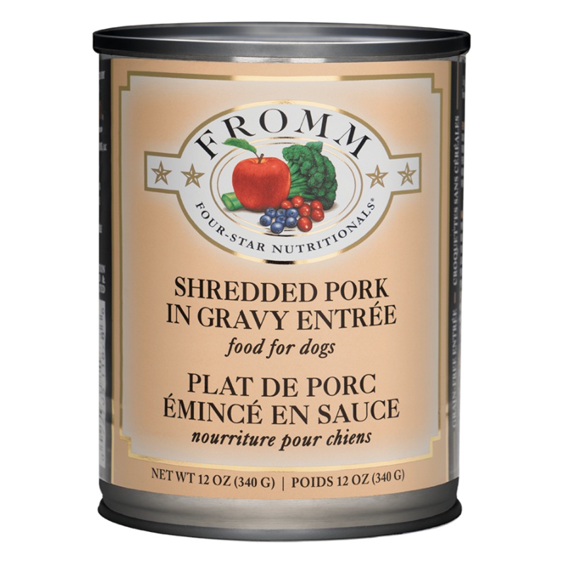Fromm Four-Star Shredded Pork Entree Canned Dog Food 12oz