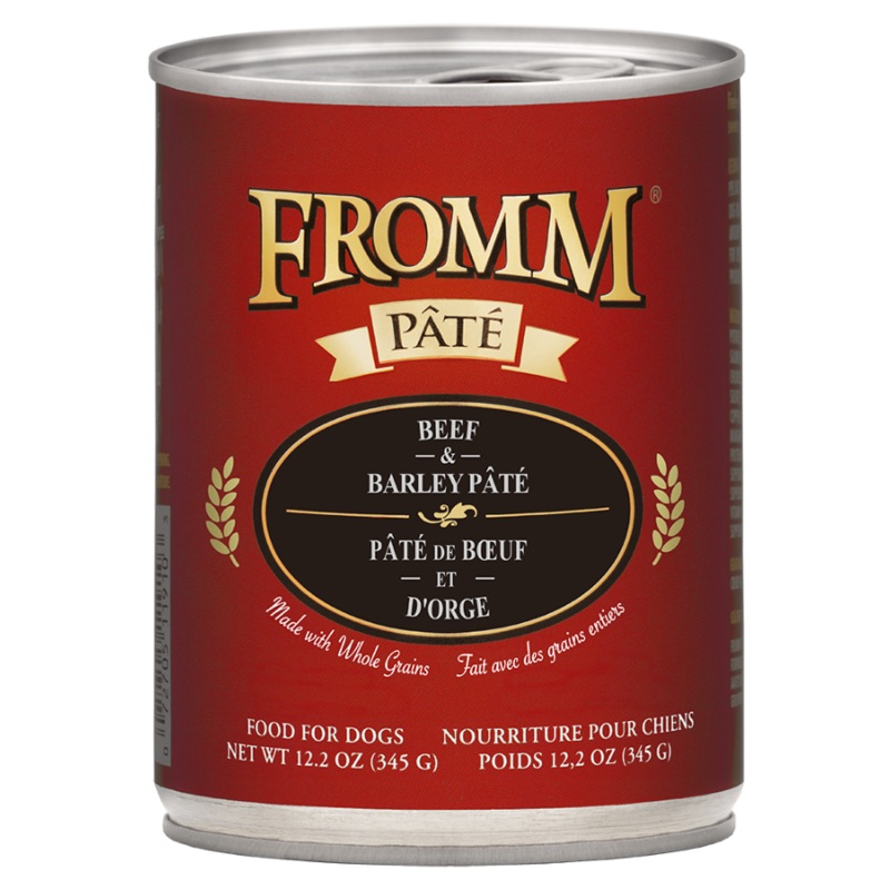 Fromm Gold Beef & Barley Pate Canned Dog Food 12.2oz