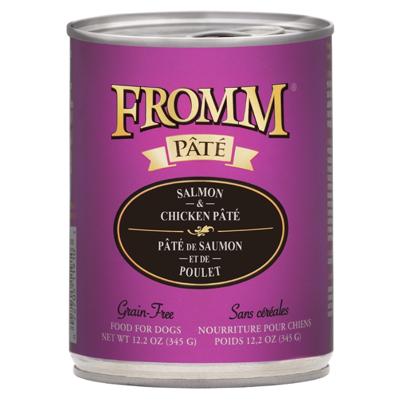 Fromm Gold Salmon & Chicken Pate Canned Dog Food 12.2oz