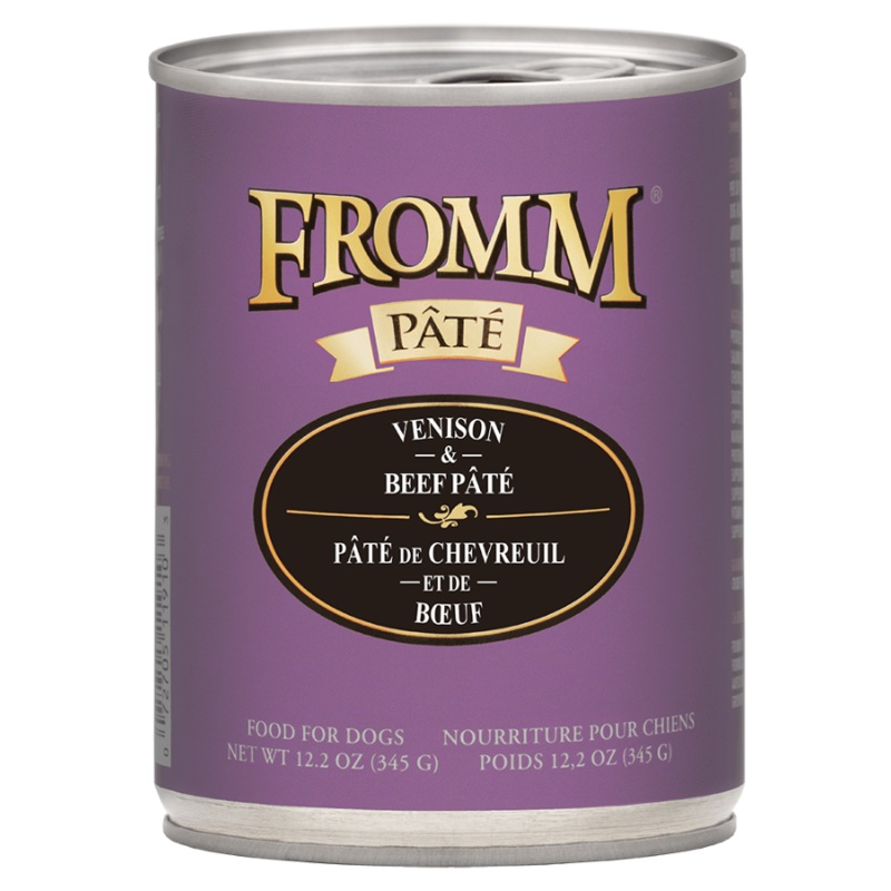 Fromm Gold Venison & Beef Pate Canned Dog Food 12.2oz