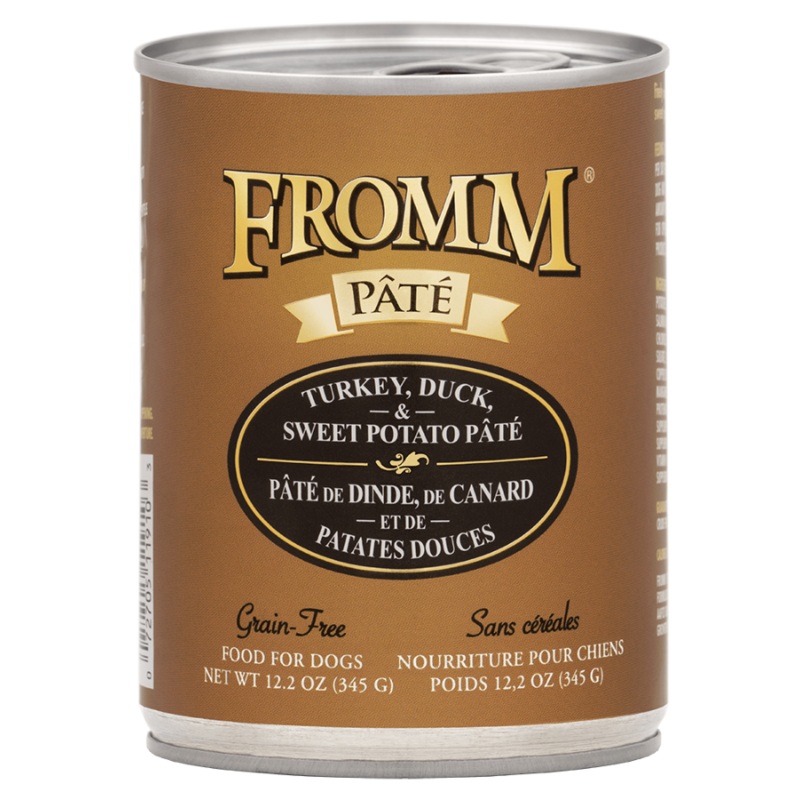 Fromm Turkey, Duck & Sweet Potato Pate Grain-Free Canned Dog Food 12.2oz