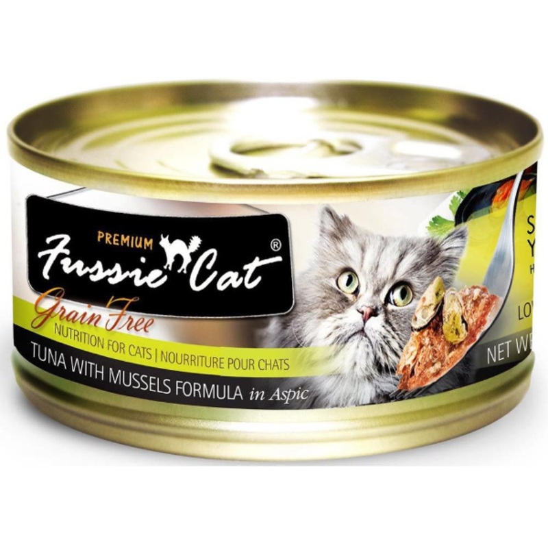 Fussie Cat Premium Tuna with Mussels Formula in Aspic Canned Cat Food 2.82 oz