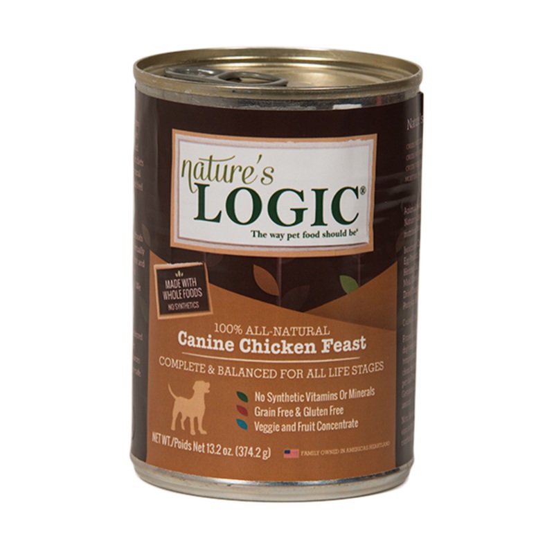 Nature’s Logic Canine Chicken Feast Grain-Free Canned Dog Food, 13.2-oz