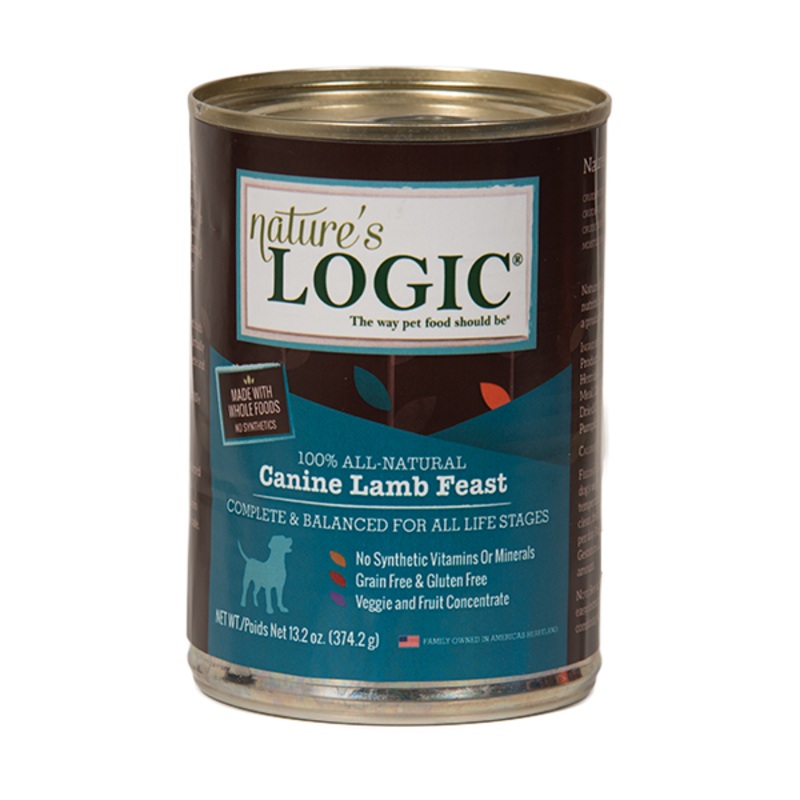Nature’s Logic Canine Lamb Feast Grain-Free Canned Dog Food, 13.2-oz