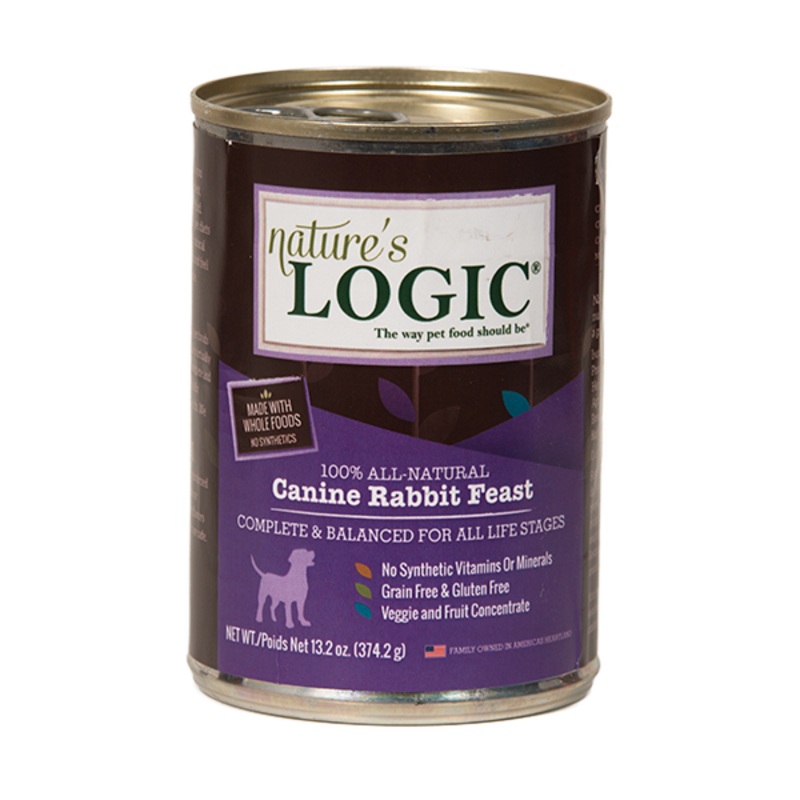 Nature’s Logic Canine Rabbit Feast Grain-Free Canned Dog Food, 13.2-oz