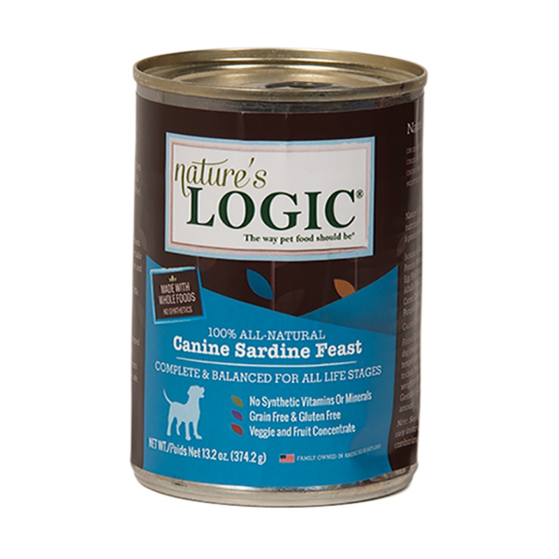 Nature’s Logic Canine Sardine Feast Grain-Free Canned Dog Food, 13.2-oz
