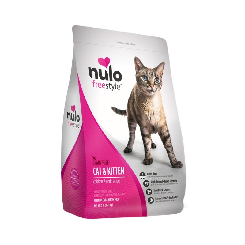 Nulo Freestyle Grain-Free Cat & Kitten Chicken & Cod Recipe Dry Cat Food 5 lbs