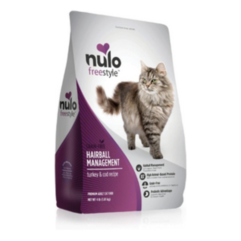 Nulo Freestyle Grain-Free Hairball Management Turkey & Cod Recipe Dry Cat Food 5 lbs