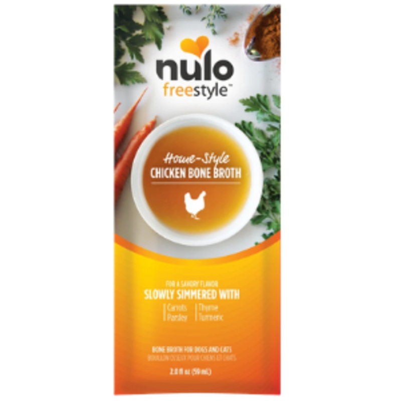 Nulo Freestyle Grain-Free Homestyle Chicken Bone Broth Dog & Cat Food Topper, 2 oz