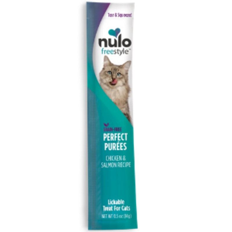 Nulo Freestyle Grain-Free Perfect Puree Chicken & Salmon Recipe Cat Food Topper, 0.5 oz