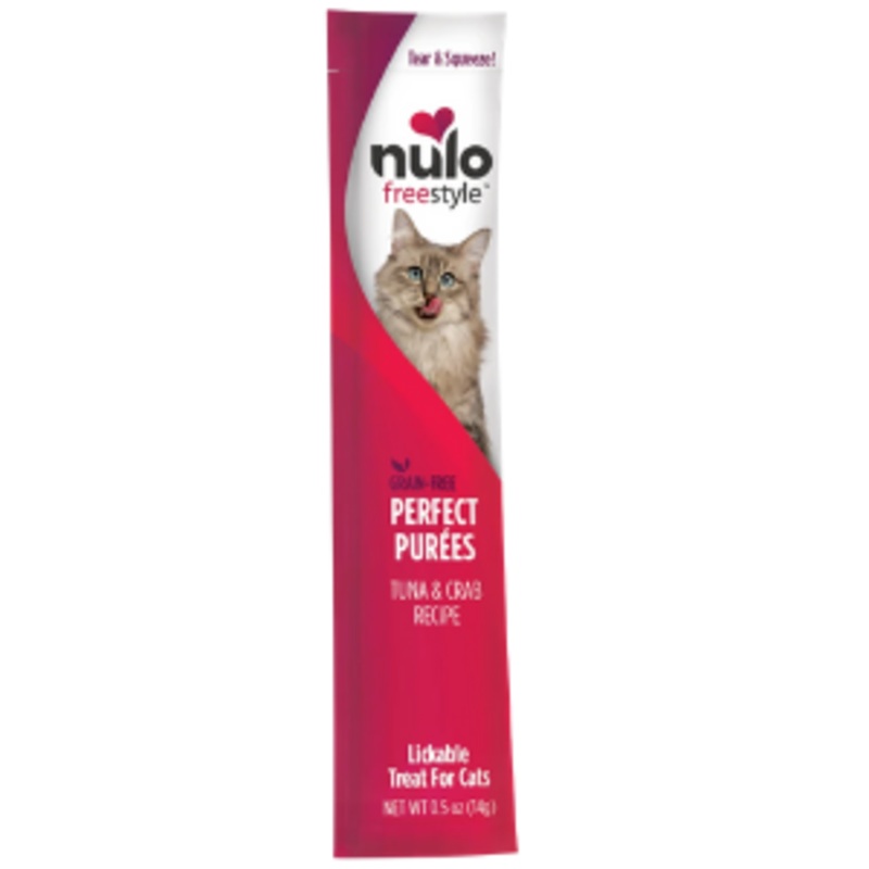 Nulo Freestyle Grain-Free Perfect Puree Tuna & Crab Recipe Cat Food Topper, 0.5 oz