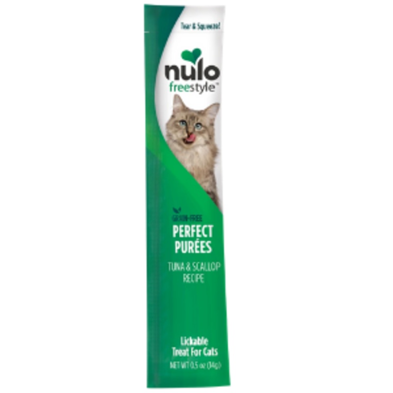 Nulo Freestyle Grain-Free Perfect Puree Tuna & Scallop Recipe Cat Food Topper, 0.5 oz
