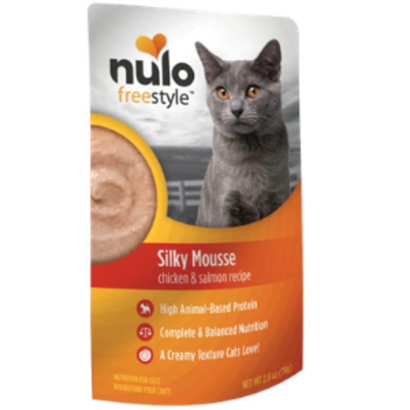 Nulo Freestyle Grain-Free Silky Mousse Chicken & Salmon Recipe Cat Food Topper, 2.8oz