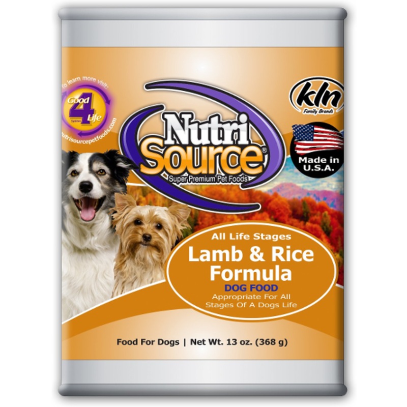 NutriSource Lamb & Rice Formula Canned Dog Food 13 oz (OLD)
