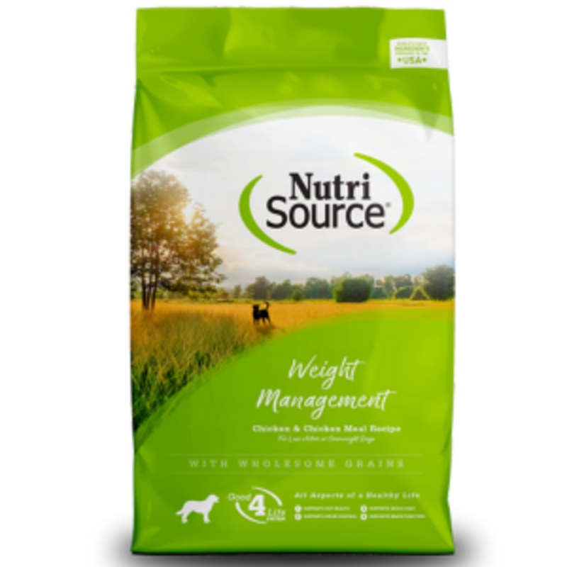 NutriSource Weight Management Chicken & Rice Formula Dry Dog Food 26 lbs