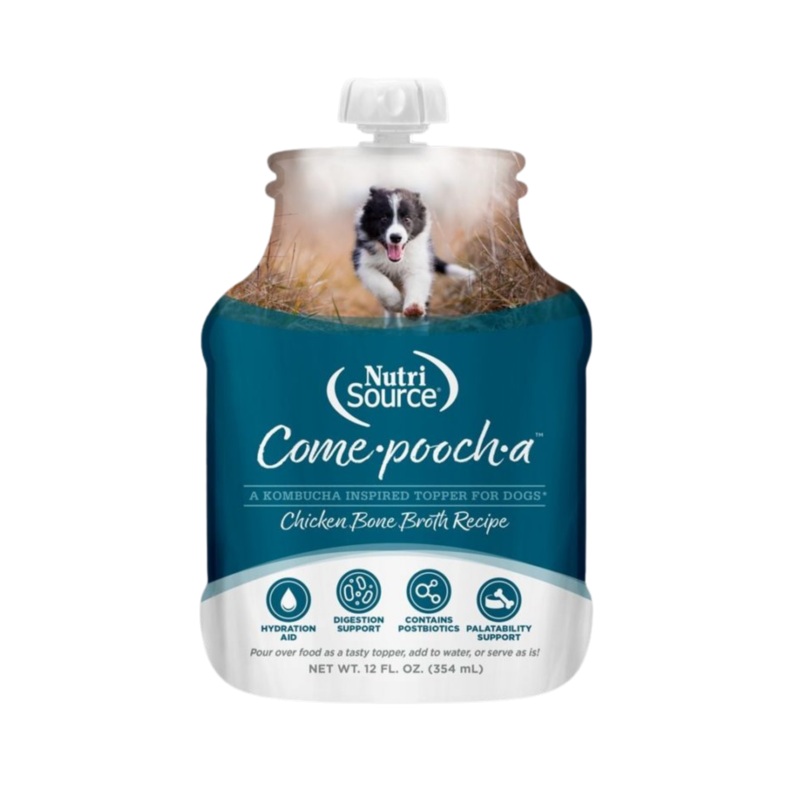 NutriSource Come-Pooch-A Dog Chicken Broth 12 oz