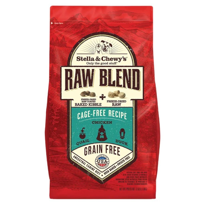Stella & Chewy’s Cage Free Chicken Raw Blend Recipe Kibble Dog Food 3.5 lbs