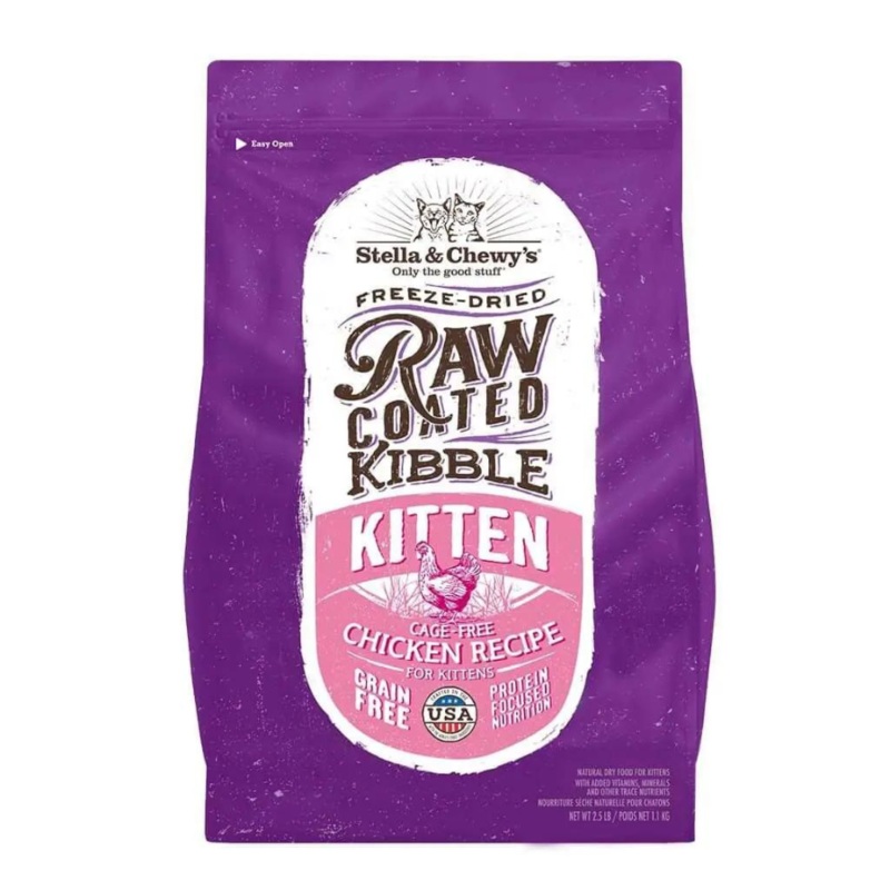 Stella & Chewy’s Chicken Flavored Raw Coated Cage-Free Kitten Dry Cat Food 2.5 lbs