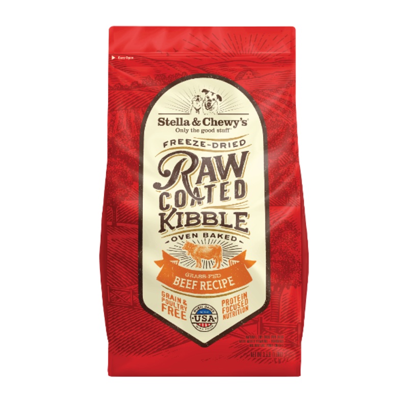 Stella & Chewy’s Grass-Fed Beef Recipe Raw Coated Baked Kibble Dog Food 3.5 lbs