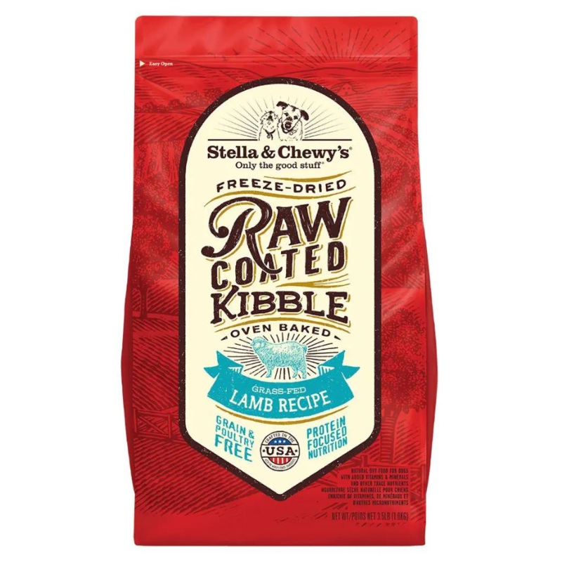Stella & Chewy’s Grass-Fed Lamb Recipe Raw Coated Baked Kibble Dog Food 3.5 lbs