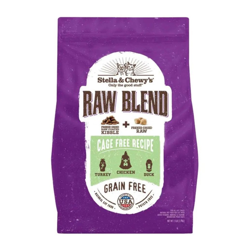 Stella & Chewy’s Raw Blend Kibble Cage-Free Poultry Recipe Cat Food 2.5 lbs
