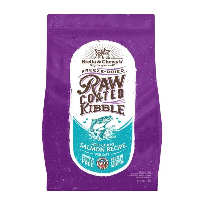 Stella & Chewy’s Raw Coated Kibble Wild-Caught Salmon Recipe Cat Food 5 lbs