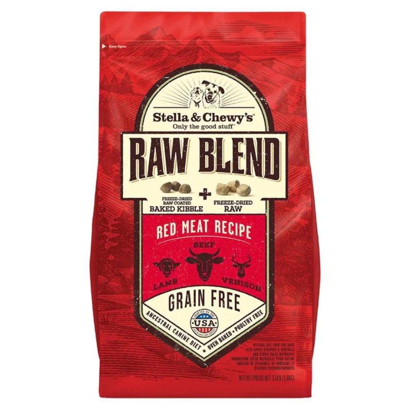Stella & Chewy’s Red Meat Recipe Raw Blend Baked Kibble Dog Food 3.5 lbs