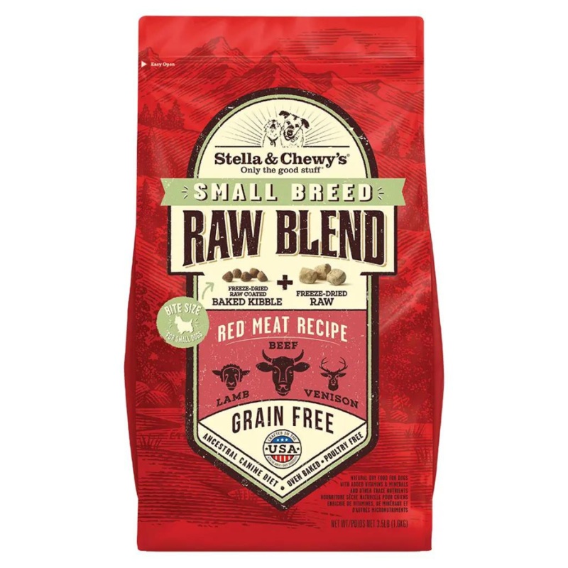 Stella & Chewy’s Red Meat Recipe Raw Blend Small Breed Baked Kibble Dog Food 10 lbs