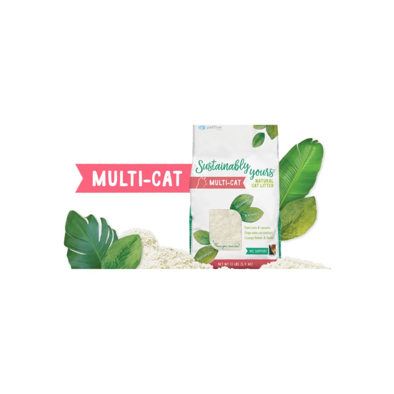 Sustainably Yours Natural Multi-Cat Cat Litter 26 lbs