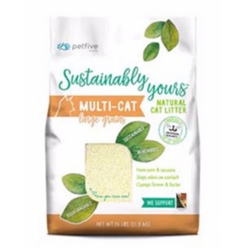 Sustainably Yours Natural Multi-Cat Plus Large Grain Cat Litter 13 lbs