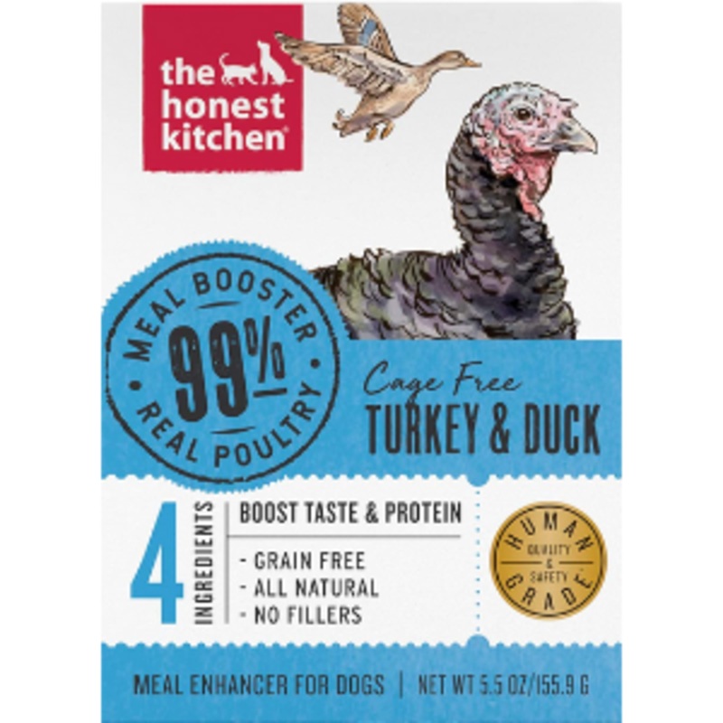The Honest Kitchen Meal Boosters 99% Turkey & Duck For Dogs, 5-oz jar