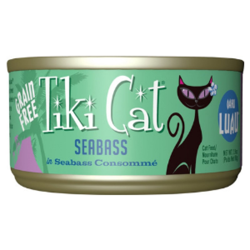 Tiki Cat Oahu Luau Seabass in Seabass Consomme  Canned Cat Food 2.8 oz