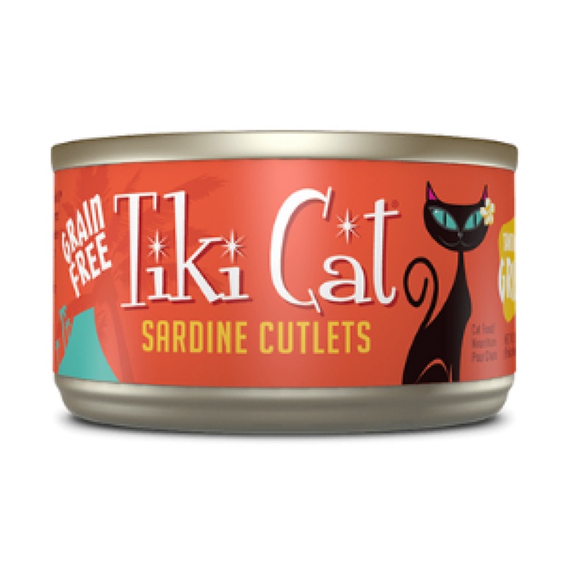 Tiki Cat Tahitian Grill Sardine Cutlets Canned Cat Food 2.8 oz