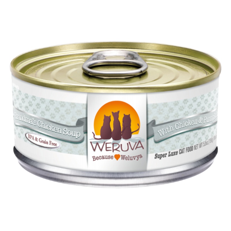 Weruva Classics Grandma’s Chicken Soup with Chicken & Pumpkin Grain-Free Wet Cat Food 3 oz