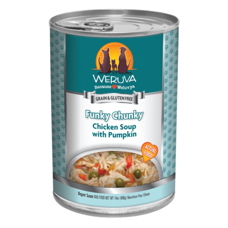 Weruva Funky Chunky Chicken Soup with Pumpkin Canned Dog Food 14 oz