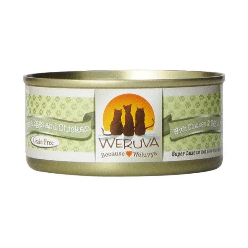 Weruva Green Eggs & Chicken with Chicken, Egg & Greens in Gravy Canned Cat Food 3 oz