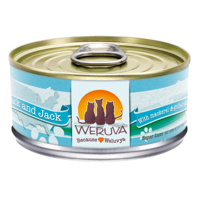 Weruva Classics Mack and Jack with Mackerel & Grilled Skipjack Grain-Free Wet Canned Cat Food 3 oz