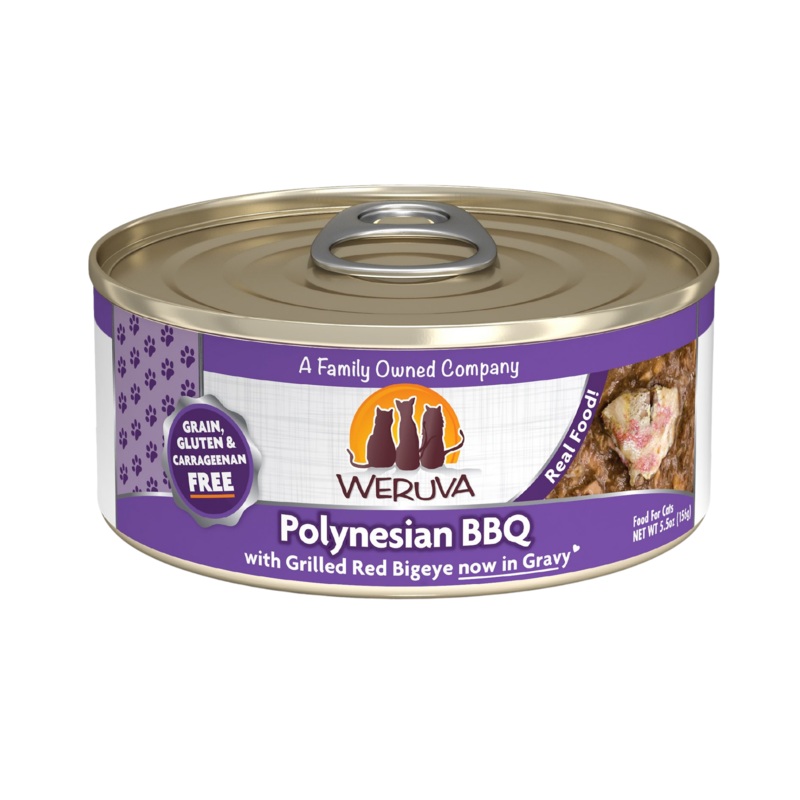 Weruva Classics Polynesian BBQ with Grilled Red Bigeye Grain-Free Wet Canned Cat Food 3 oz