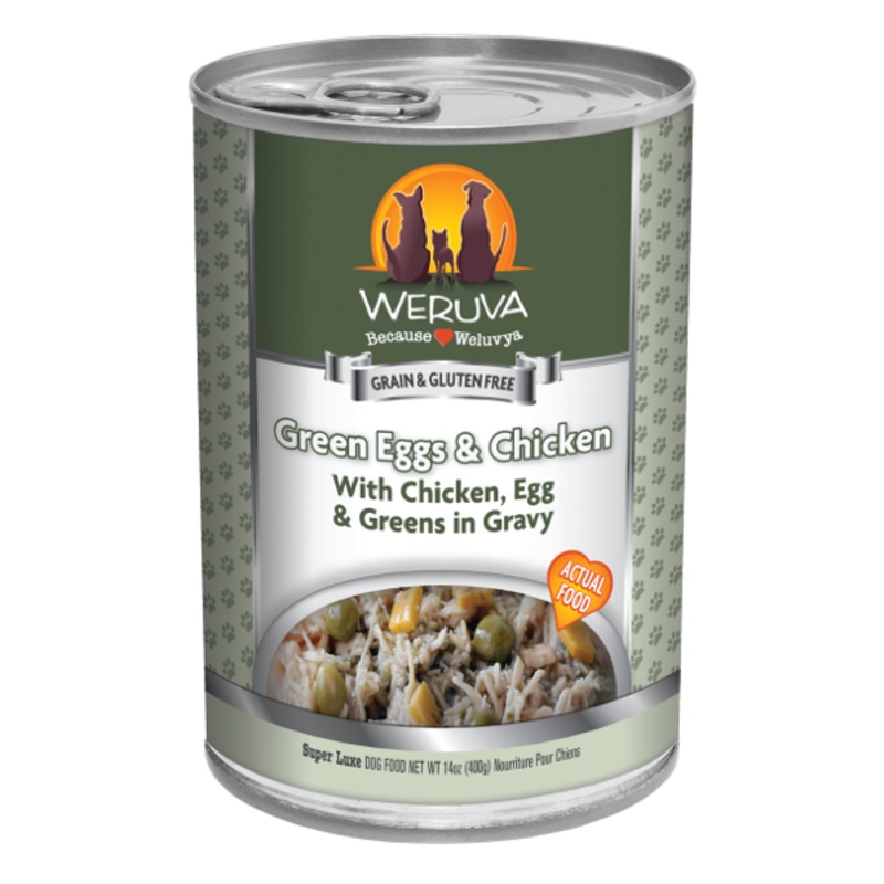 Weruva Green Eggs & Chicken with Chicken, Egg, & Greens in Gravy Canned Dog Food 14 oz