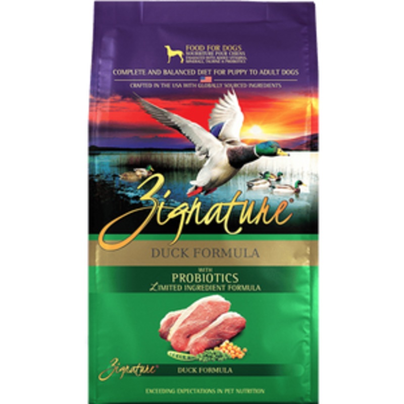 Zignature Duck Limited Ingredient Formula Dry Dog Food 4 lbs